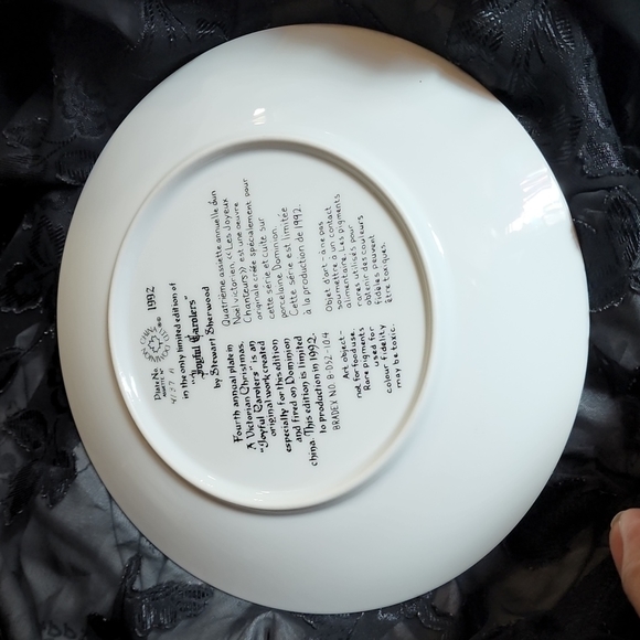 Stewart Sherwood joyful carolers 1992 limited edition collectors plate - Picture 7 of 12